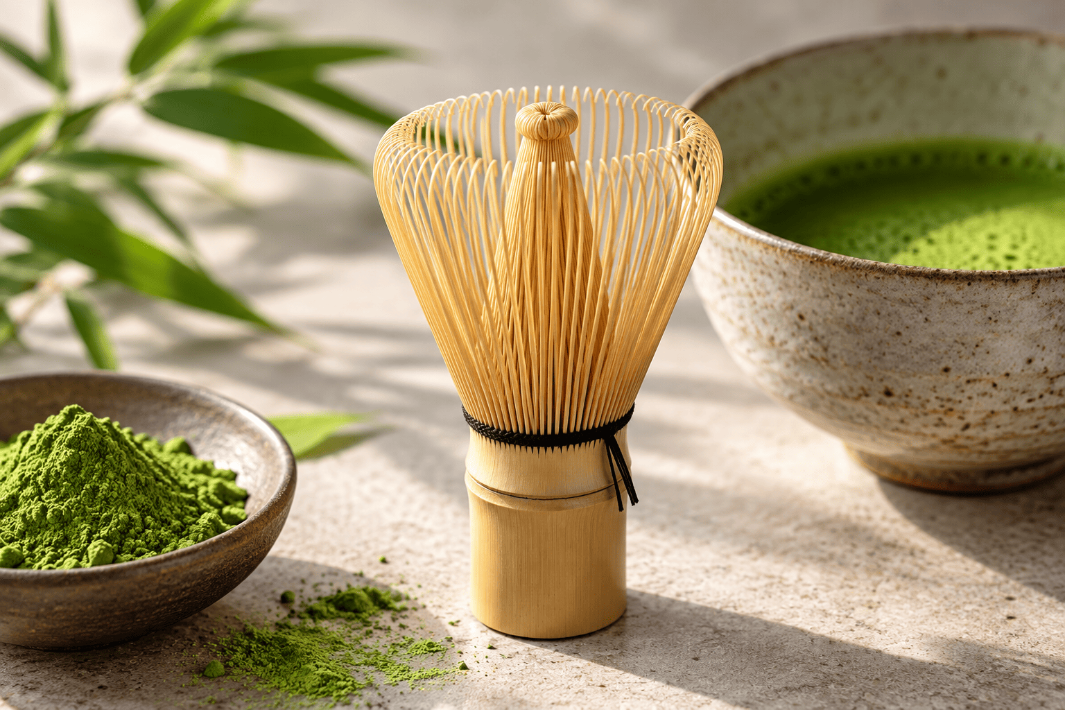 Traditional bamboo matcha whisk